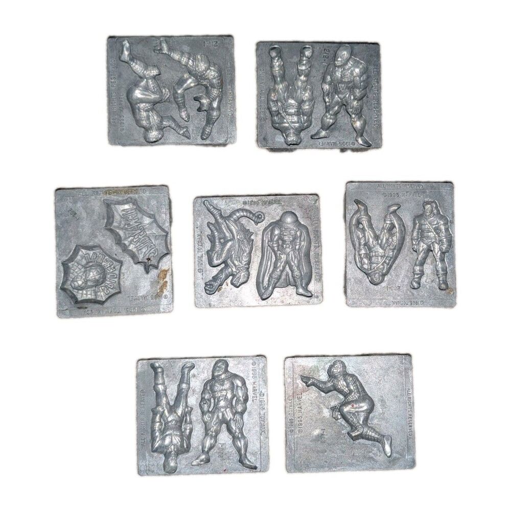 Vintage RARE Spider-Man Marvel Thing Maker CreepyCrawler Toymax Maker Molds 7 Pc